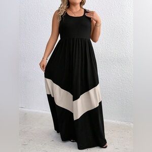 Black & Cream 3X Maxi Dress from SHEIN Curve. Brand-new, never worn. Very soft!